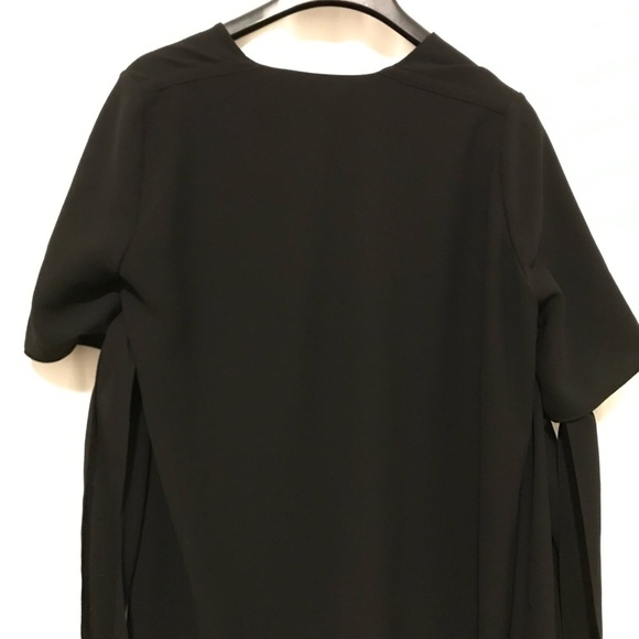 MAISON MARGIELA Long Asymmetric Crepe Dress In Black $1049  Us Size 4 - Picture 9 of 15